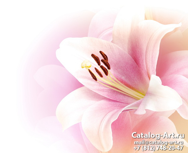 картинки для натяжных потолков с фотопечатью, фото, образцы - Розовые лилии 